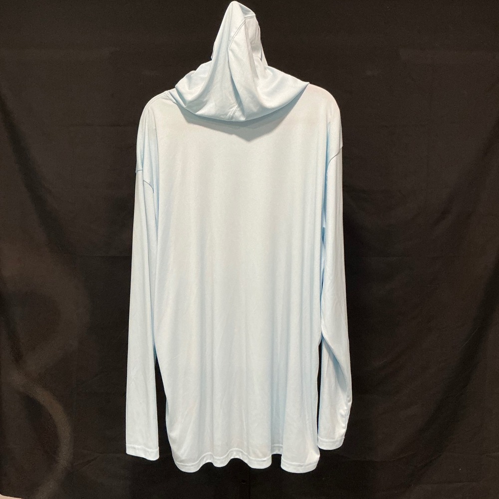 Brackish Life Performance Hoodie Xtreme-Tek 3X Light Blue Chesapeake Bay Fishing - Picture 3 of 7